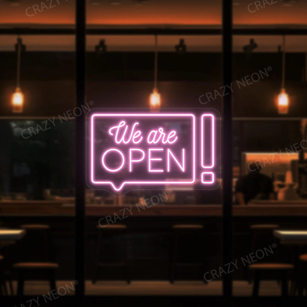 We Are Open chat box LED Neon Sign