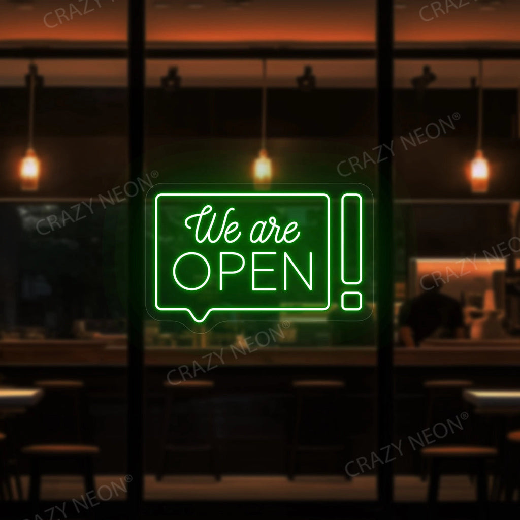 We Are Open chat box LED Neon Sign