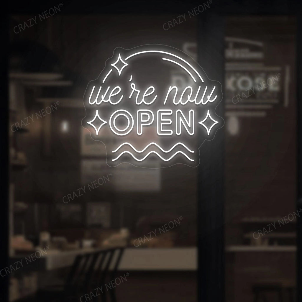We're Now Open LED Neon Sign