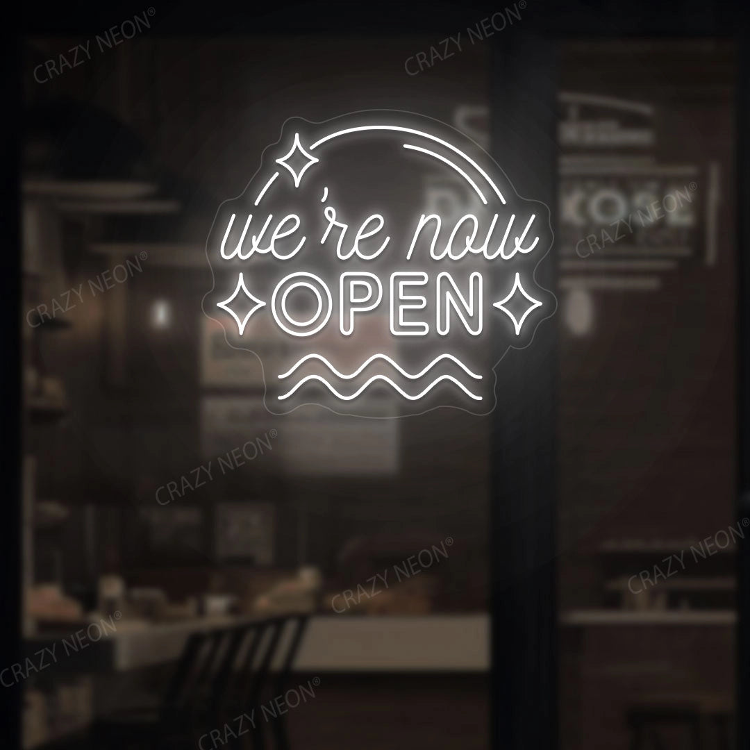 We're Now Open LED Neon Sign