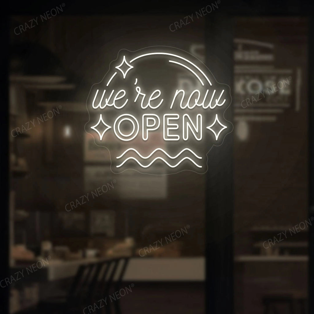 We're Now Open LED Neon Sign