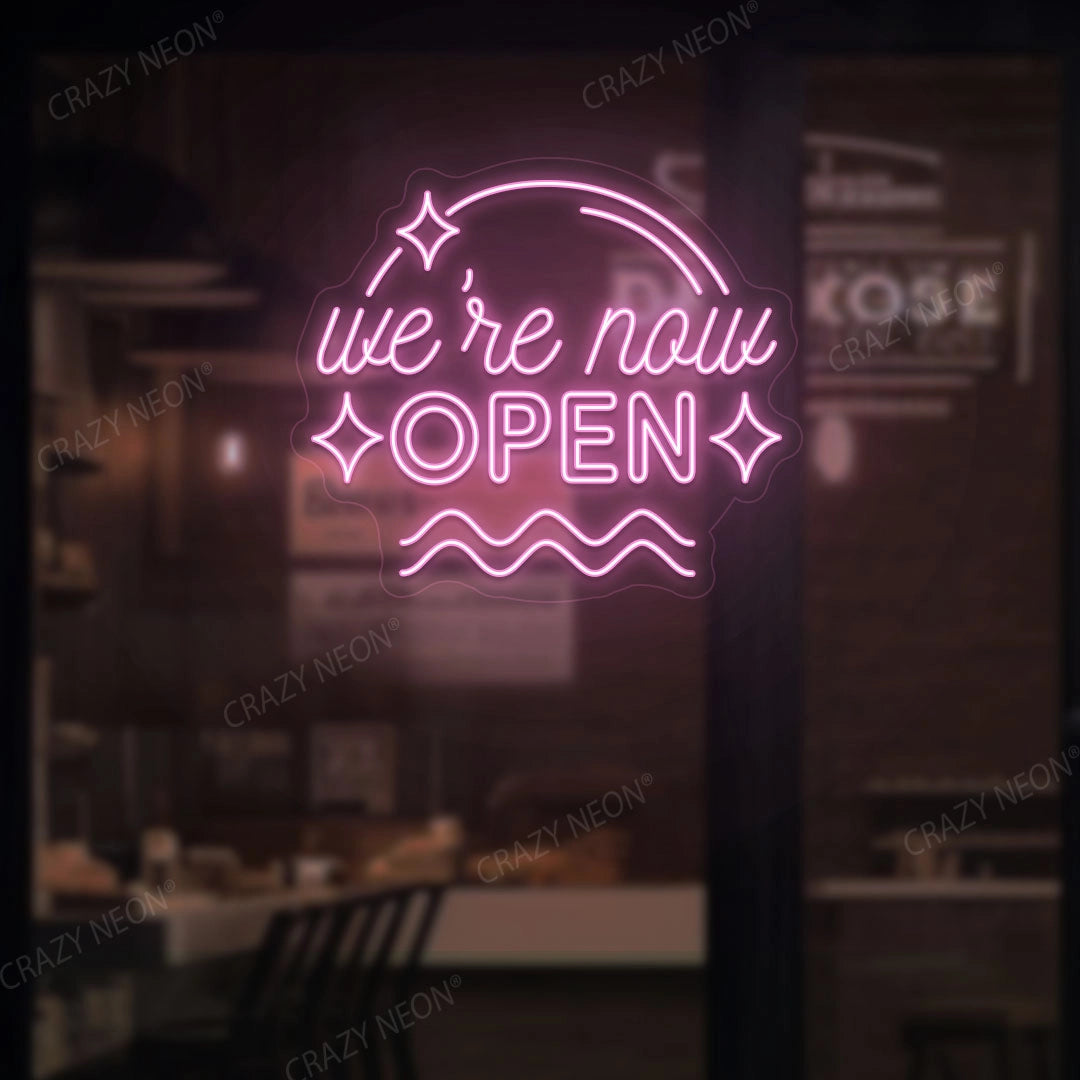 We're Now Open LED Neon Sign