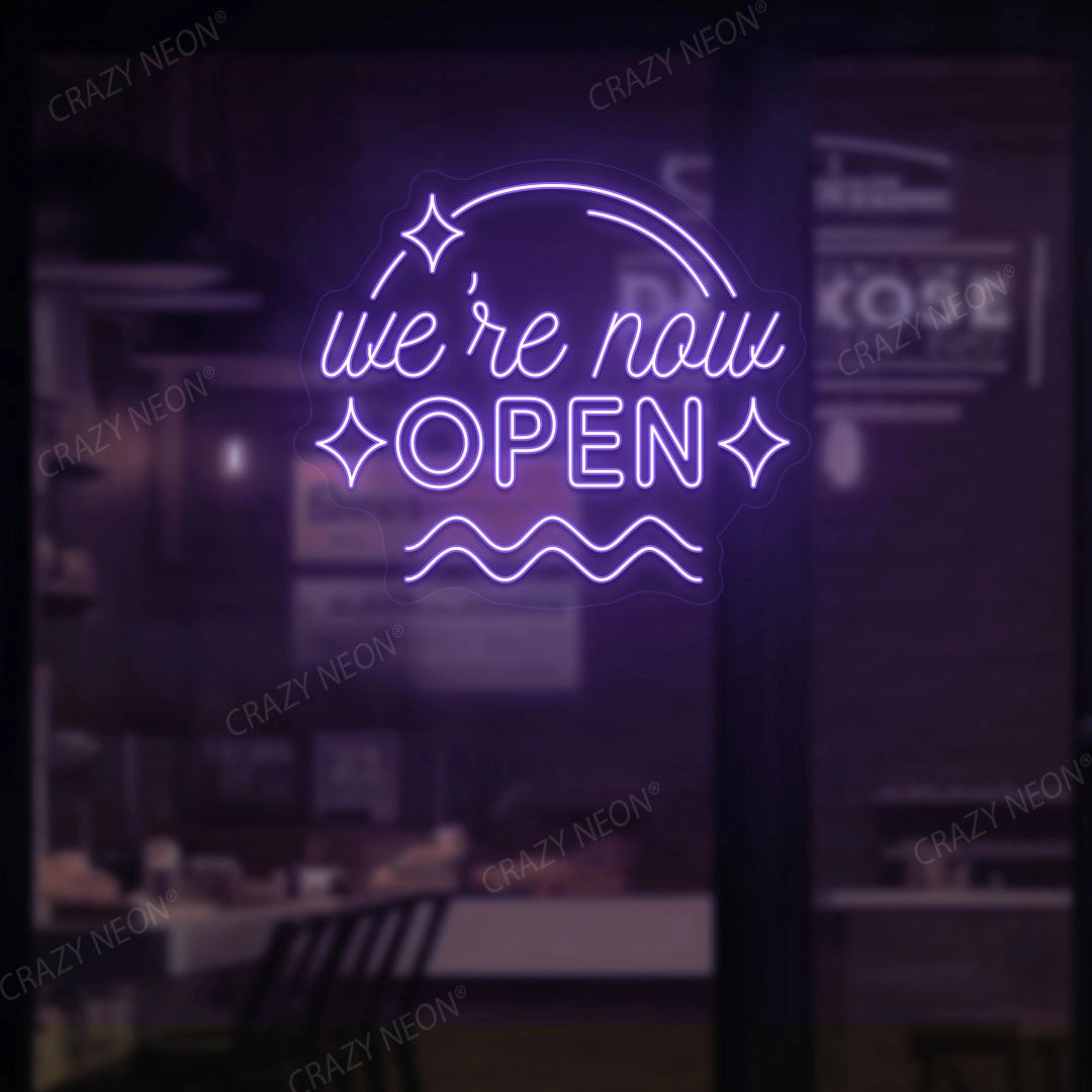 We're Now Open LED Neon Sign