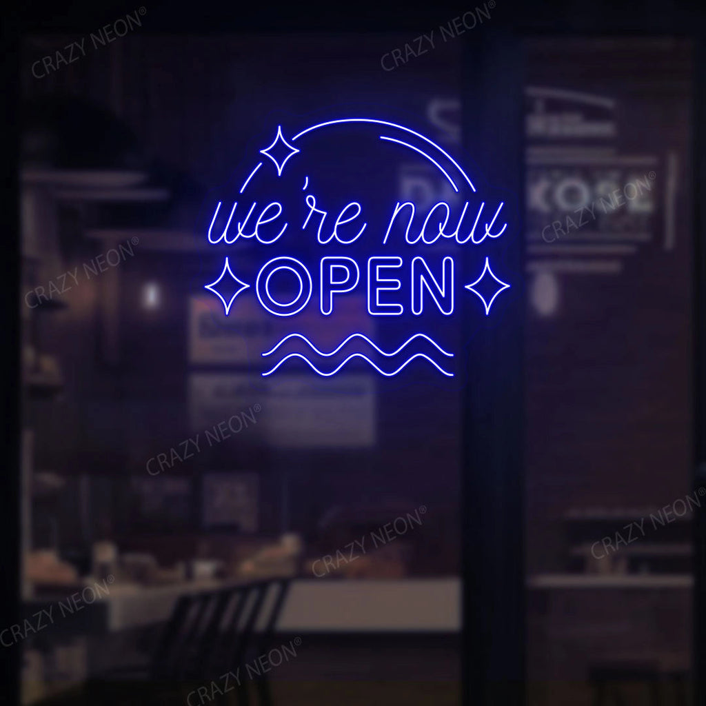 We're Now Open LED Neon Sign