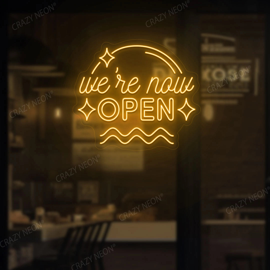 We're Now Open LED Neon Sign