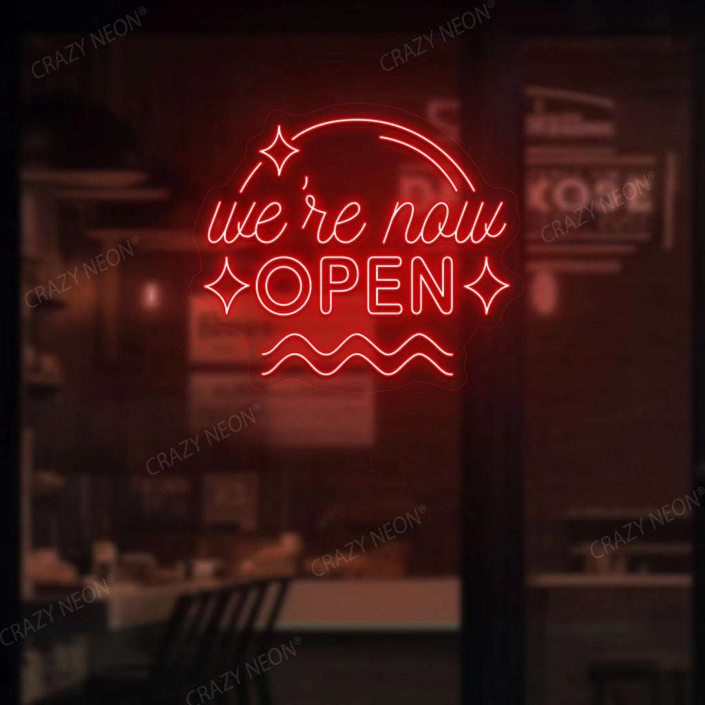 We're Now Open LED Neon Sign