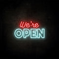 We're Open LED Neon Sign - Multicolor