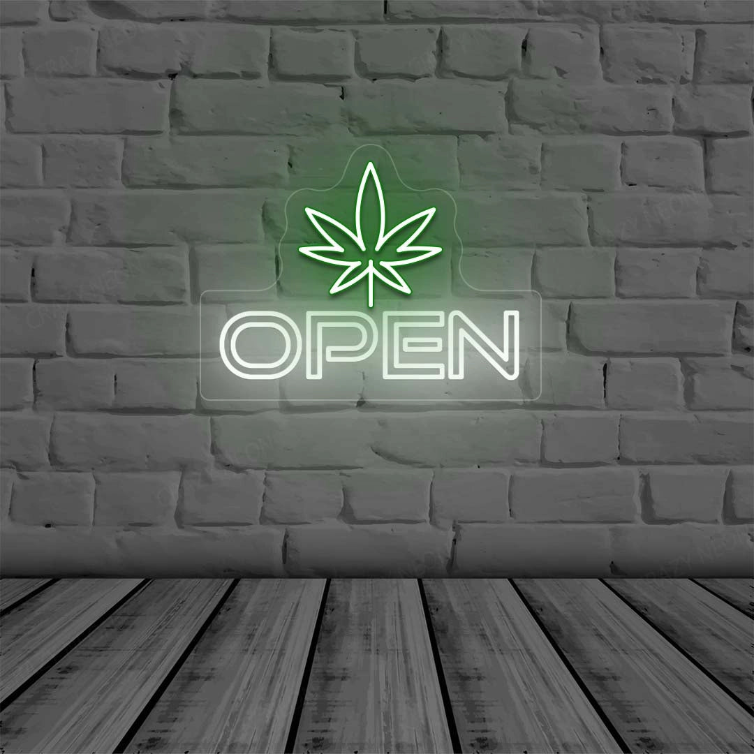Weed Open LED Neon Sign