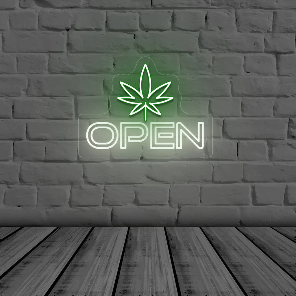 Weed Open LED Neon Sign