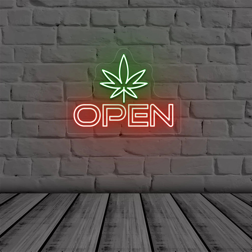 Weed Open LED Neon Sign