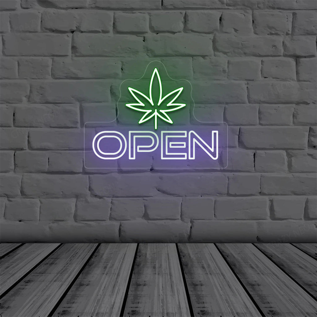 Weed Open LED Neon Sign