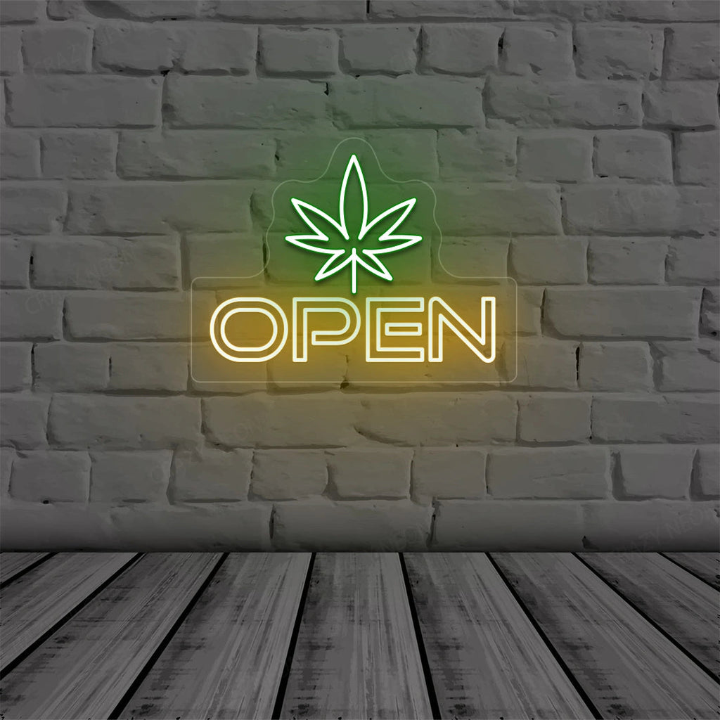 Weed Open LED Neon Sign