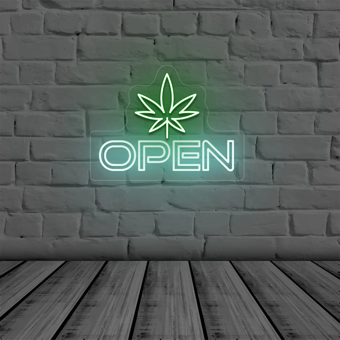 Weed Open LED Neon Sign