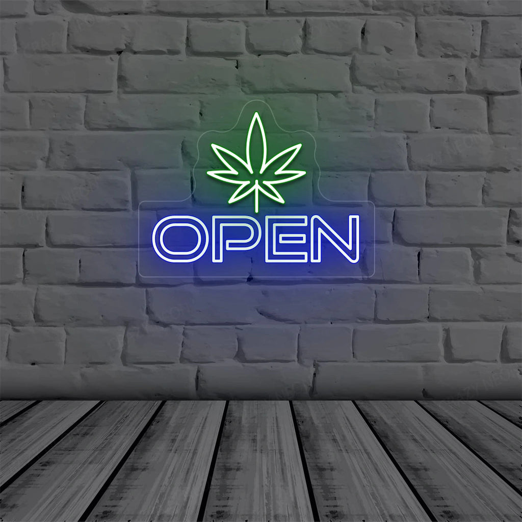 Weed Open LED Neon Sign