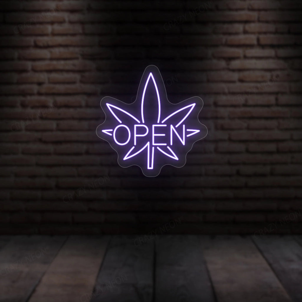 Weed Open Neon Sign