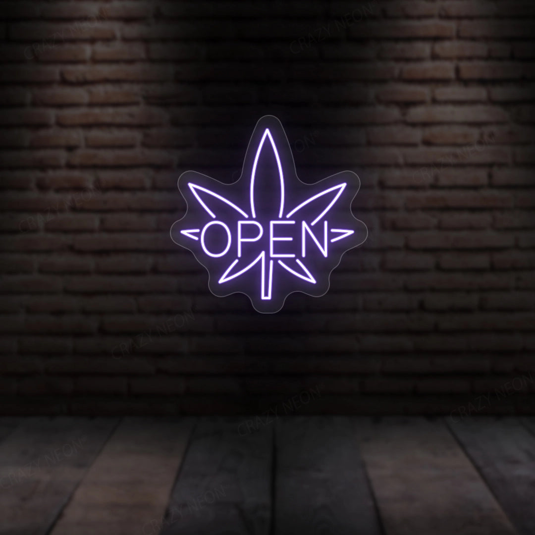 Weed Open Neon Sign