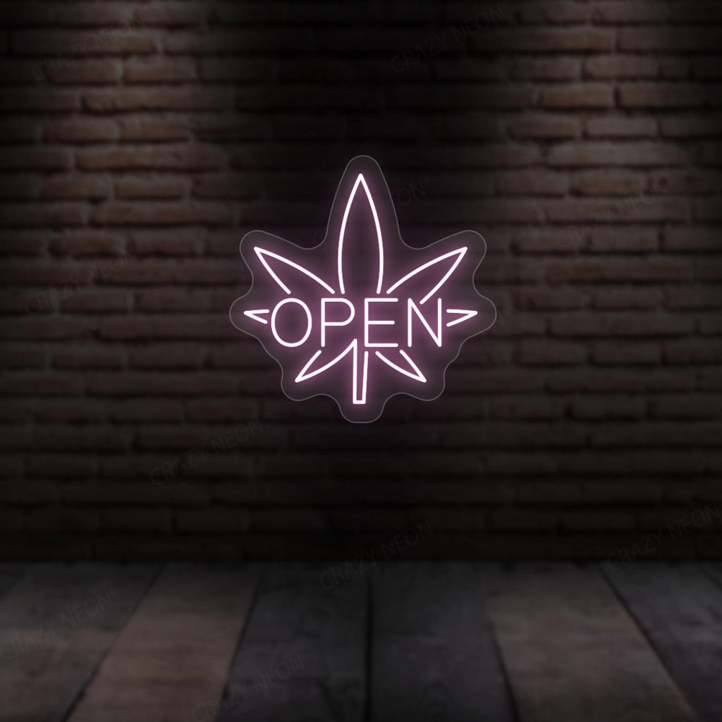Weed Open Neon Sign